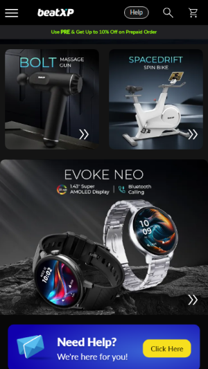 Homepage hero section