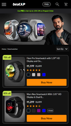 Product listing / category page