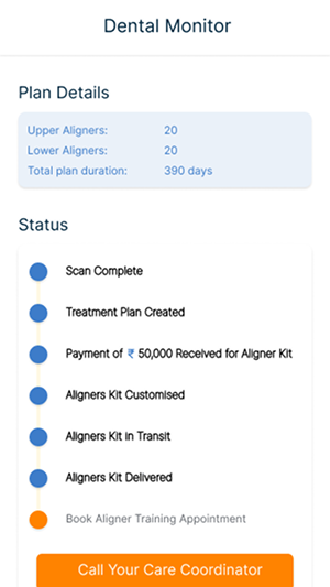Customer plan screen