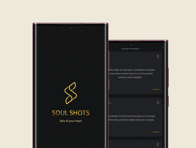 Soul Shots app screens