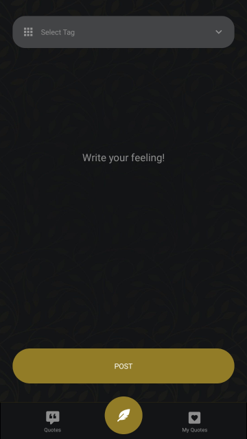Post feelings screen