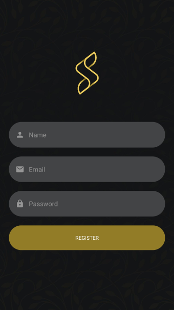 Registration screen